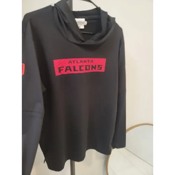 NIKE ATLANTA FALCONS TEAM PLAYER ISSUED HOODIE INSPIRE CHANGE Men’s L Black - Picture 2 of 7